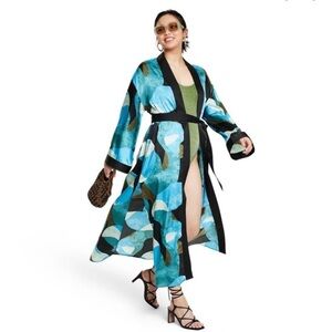 Fe Noel Mixed Paint Print Cover Up Dress 10.